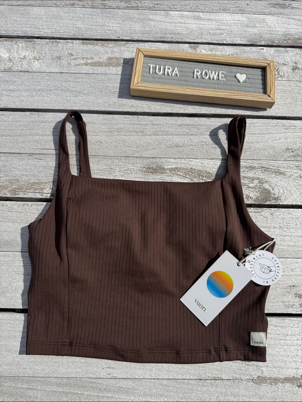 VUORI Inversion Rib Support Tank Java Brown size medium NWT
Women's Rib Tank